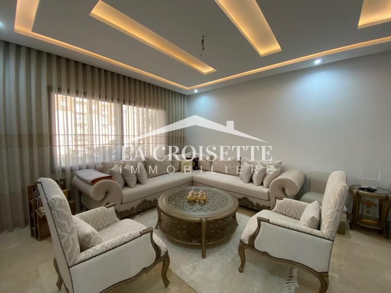 Appartement meublé S+2 avec terrasse à Ain Zaghouan Nord